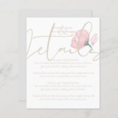 Papier Élégant Rose or moderne Mariage Étincelle (Devant / Derrière)