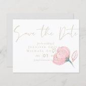 Papier Élégant Rose or moderne Mariage Étincelle (Devant / Derrière)