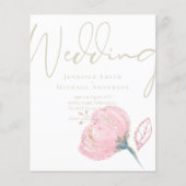 Papier Élégant Rose or moderne Mariage Étincelle (Devant)