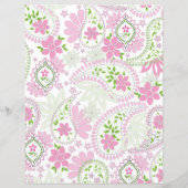 Papier Élégant rose Paisley élégant Preppy Monogramme (Dos)