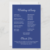 Papier Elégant Roses bleu marine et Mariage Parties scint (Dos)