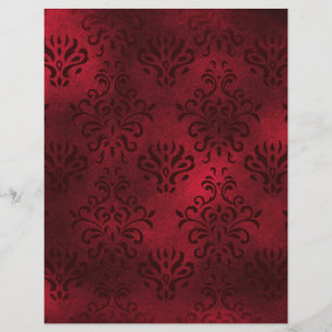 Papier Elégant rouge Damask scrapbook Ephemera