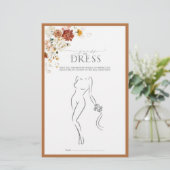 Papier Elégant rouille Orange Fête des mariées Florale Je (Debout devant)