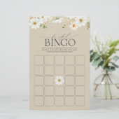 Papier Elégant Rustic Watercolor Daisy Bridal Bingo Jeu (Debout devant)