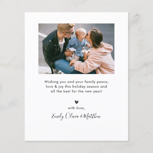 Papier Élégant Script 5 Photo Collage Noël (Dos)