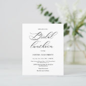 Papier Elegant Script Bridal luncheon Invitation (Debout devant)