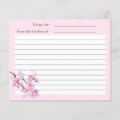 Papier Élégant script de fleurs de cerisier rose (Devant)