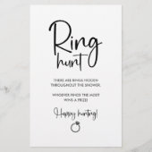 Papier Élégant script moderne | Ring Hunt Game Sing (Devant)