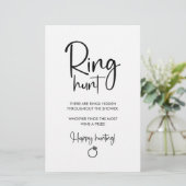 Papier Élégant script moderne | Ring Hunt Game Sing (Debout devant)