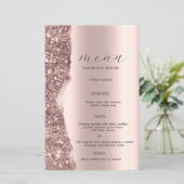 Papier Élégant Script Pailleté Or Rose (Debout devant)
