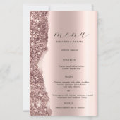 Papier Élégant Script Pailleté Or Rose (Devant)
