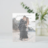 Papier Élégant script photo budget Faire-part de mariage (Debout devant)