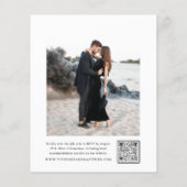 Papier Élégant script photo budget Faire-part de mariage (Dos)