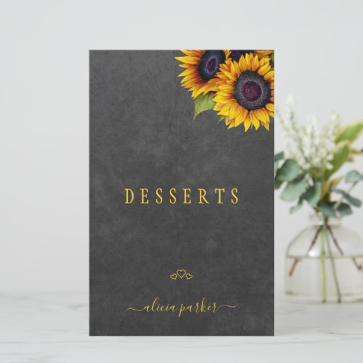 Papier Élégant script rustique floral or diviseur livre d (Debout devant)