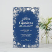 Papier Élégant Snowflakes Noël Holiday Budget Invitation (Debout devant)