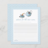 Papier Elégant Teacups Baby shower Tea Party Conseils (Devant / Derrière)