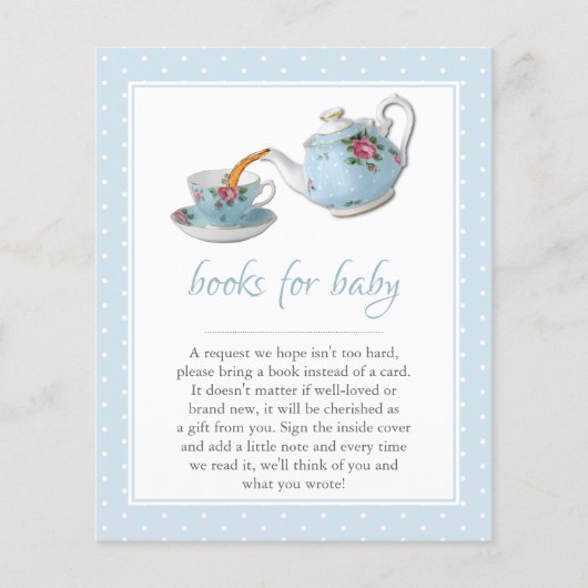 Papier Elégant Teacups Baby shower Tea Party Demande de r (Devant)