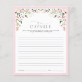 Papier Élégant temps rose Capsule Floral Douche Jeu (Devant)