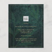 Papier Elegant Vert Or Espagnol BODA QR Code RSVP (Dos)