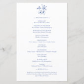 Papier Élégant Vintage Romance Dusty Blue Wedding Program (Dos)