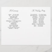 Papier Elegant White Minimal Wedding Programs (Dos)