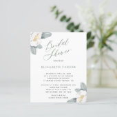 Papier Elégante aquarelle BUDGET fleurie douche nuptiale (Debout devant)