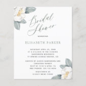 Papier Elégante aquarelle BUDGET fleurie douche nuptiale (Devant)