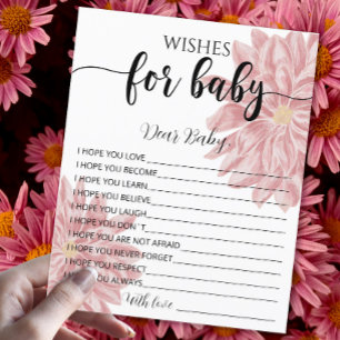 Papier Elégante aquarelle Chrysanthemum Voeux pour bébé