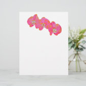 Papier Elégante aquarelle rose orchidées tropicale fleuri (Debout devant)