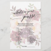 Papier Élégante calligraphie Faded Floral Bridal Jeu (Dos)