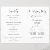 Papier Élégante cérémonie de mariage Foliage Sage Green (Dos)