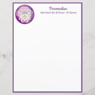Papier Élégante déesse violette Spirituelle Personnalisée