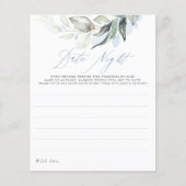 Papier Elégante Dusty Blue Green Date Idées de nuit (Devant)