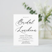 Papier Élégante écriture Déjeuner nuptial Invitation (Debout devant)