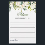 Papier Elégante Eucalyptus Rose blanche Voeux & Conseils<br><div class="desc">Carte Eucalyptus Aquarelle Voeux & Conseils. Personnalisez avec la mariée le nom et la date de la douche. Pour plus de personnalisation,  cliquez sur le lien "customiser plus loin". Si vous avez besoin d'aide,  contactez-moi s'il vous plaît.</div>