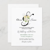 Papier Elégante faire-part de mariage de champagne noir b (Devant / Derrière)