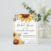 Papier Elégante Fête des mariées aquarelle Budget Invitat (Debout devant)