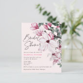 Papier Élégante Fête des mariées budgétaire florale rose (Debout devant)