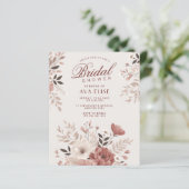 Papier Élégante Fête des mariées budgétaire florale rose (Debout devant)