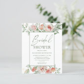 Papier Élégante Fête des mariées de script floral budget (Debout devant)