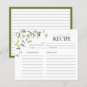 Papier Elégante Fête des mariées Fleur sauvage Recette