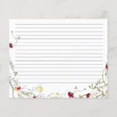 Papier Elégante Fête des mariées Fleur sauvage Recette (Dos)