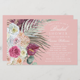 Papier Elégante Fête des mariées florale à l'aquarelle bu