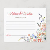 Papier Elégante Fête des mariées Florale Conseils et souh (Devant)