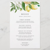 Papier Elégante Fête des mariées florale de citron ou men (Devant)