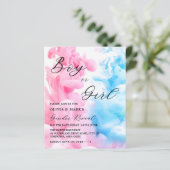 Papier Élégante Fumée rose et bleue Fumée Sexe Reveke Par (Debout devant)