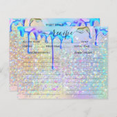 Papier Elégante Holographique Parties scintillant or Drip (Devant / Derrière)