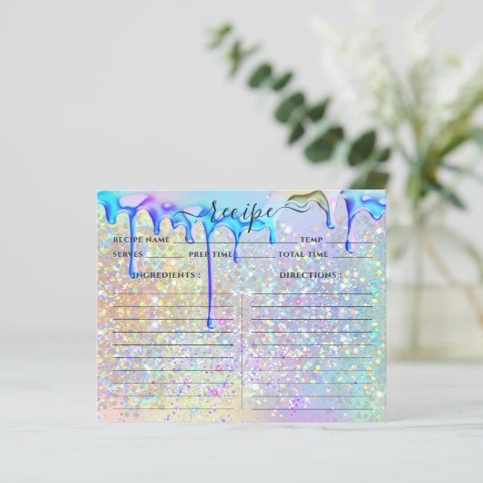 Papier Elégante Holographique Parties scintillant or Drip (Debout devant)