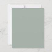Papier Élégante invitation de mariage pas chère vert saug (Dos)