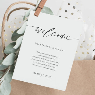 Papier Élégante lettre de bienvenue de mariage Timeline I